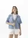 Camisa Mujer Azul Talla S 319f001 Americanino