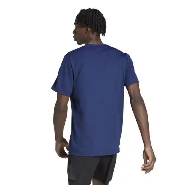 Adidas Camiseta Tr-es Base 3s Para Hombre Azul Talla M