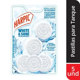 Harpic Desinfectante Para Inodoros Pastillas White & Shine