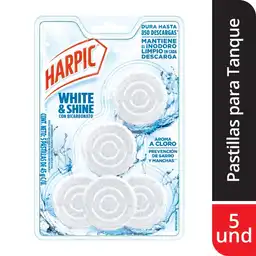 Harpic Desinfectante Para Inodoros Pastillas White & Shine