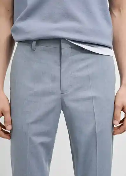 Pantalón París Celeste Talla 36 Hombre Mango