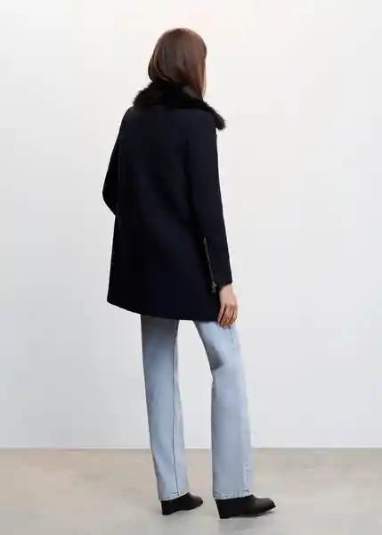 Abrigo Bonito Navy Talla M Mujer Mango