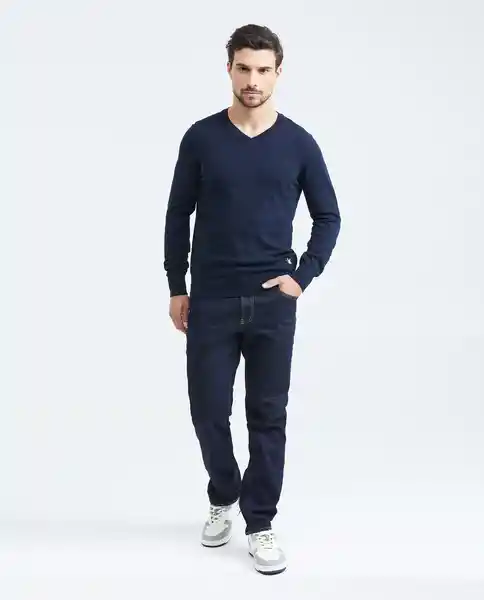 Suéter Basic Masculino Azul Medianoche Talla XXL Chevignon