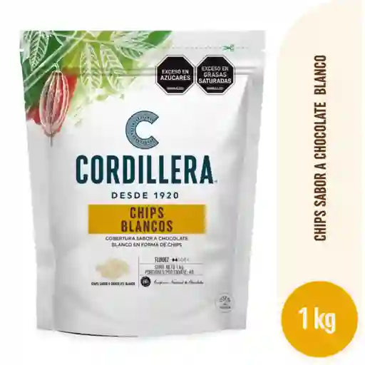 Cordillera Cobertura Chips de Chocolate Blanco