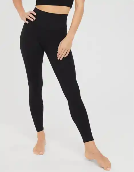 Leggings Regular Aerie Negro Talla Mediano American Eagle