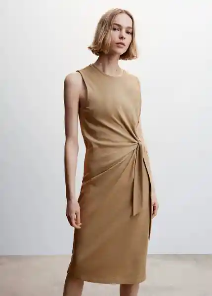 Vestido Fertina Camel Talla M Mujer Mango