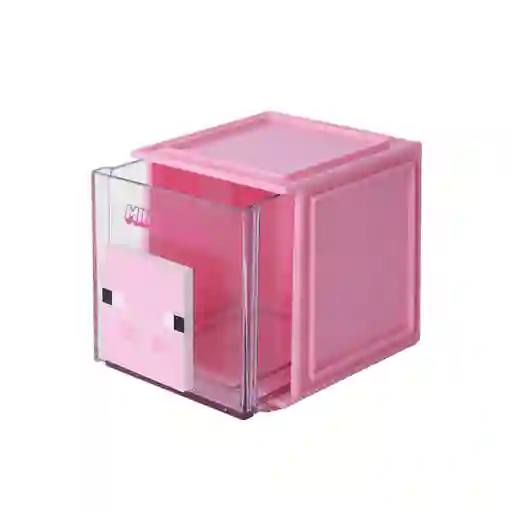 Caja Almacenamiento Pequeña Cerdito Serie Minecraft Rosa Miniso