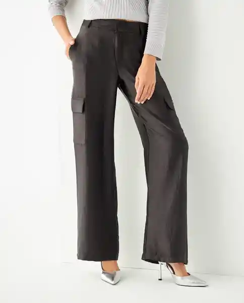 Pantalón Negro Talla 12 193713 431F011 Esprit