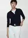 Cardigan Paco Navy Talla 28 Mujer Mango