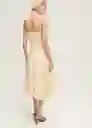 Vestido Alberta Amarillo Pastel Talla S Mujer Mango