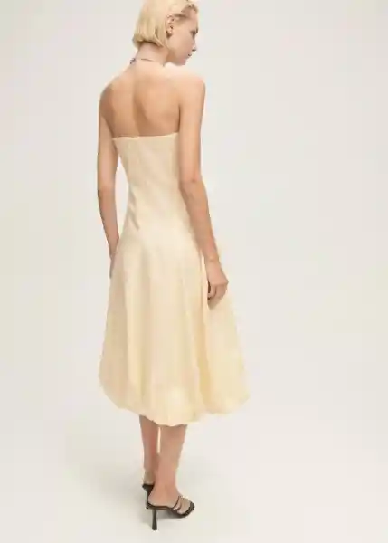 Vestido Alberta Amarillo Pastel Talla S Mujer Mango