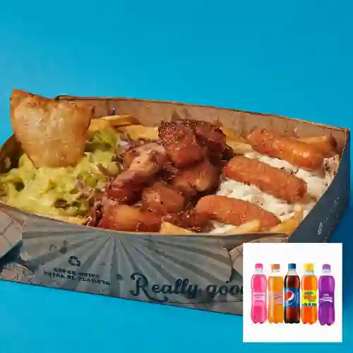 Combo Full Súper Chips + Gaseosa Pet 250 Ml Postobon