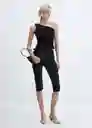 Top Twisted Negro Talla XS Mujer Mango