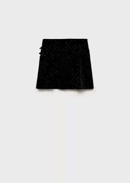 Falda Chispas Negro Talla 10 Niñas Mango