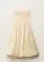 Vestido Alberta Amarillo Pastel Talla S Mujer Mango