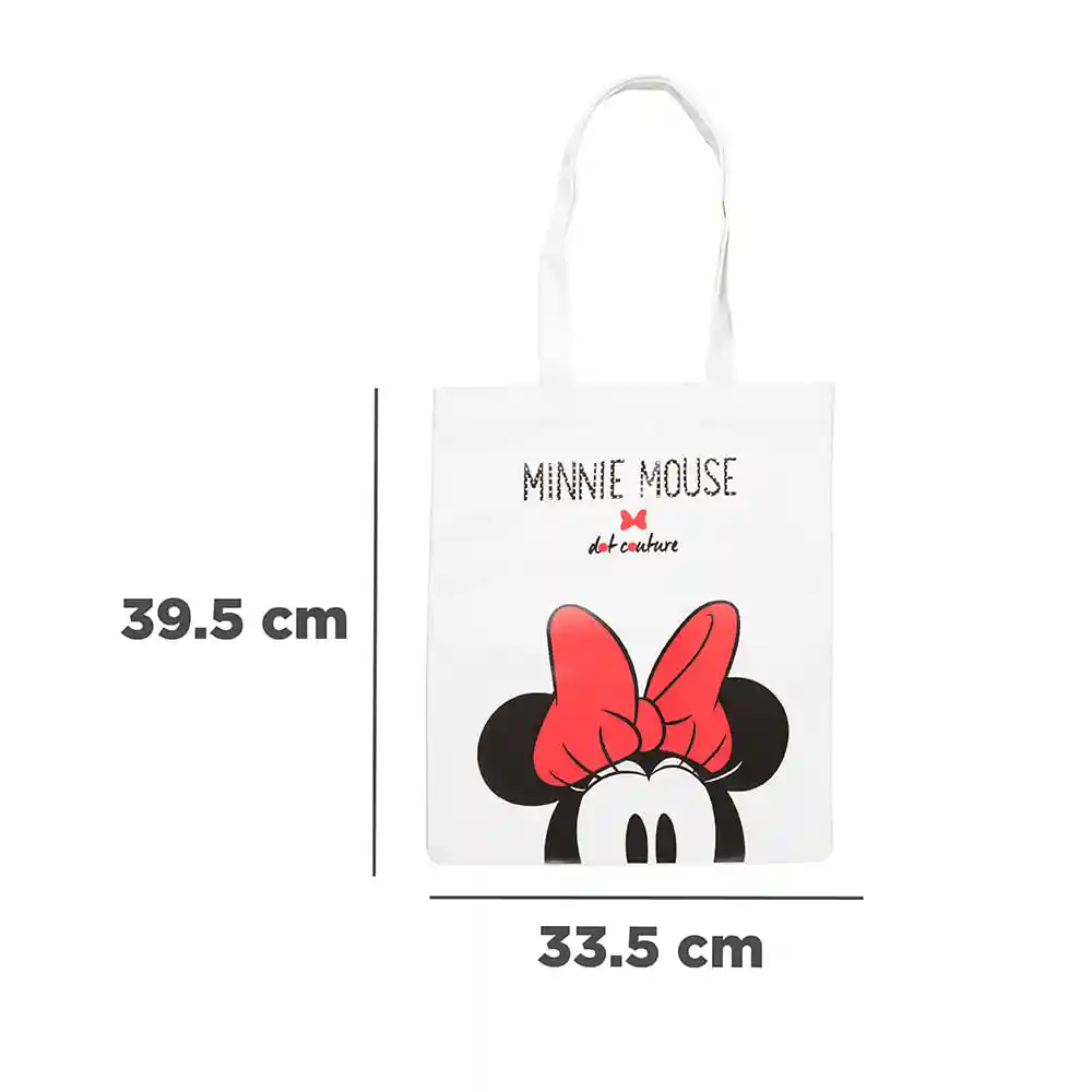 Miniso Bolsa Para Compras Minnie Mouse Disney Mediana Negro