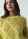 Saco Tejido Mujer Verde Tilo Medio Talla L 482G082 Naf Naf