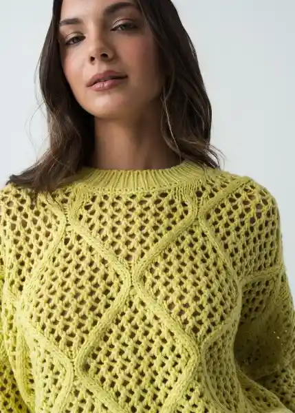 Saco Tejido Mujer Verde Tilo Medio Talla L 482G082 Naf Naf