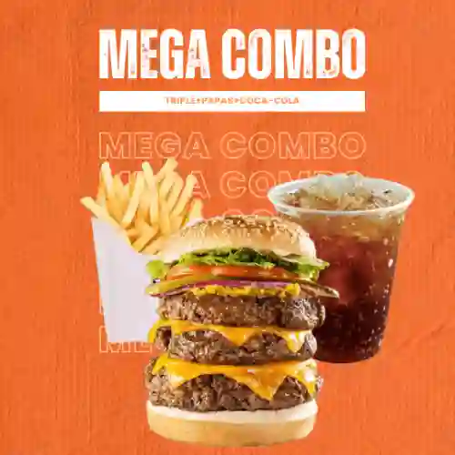 Hamburguesa Triple + Papas + Tea Helado