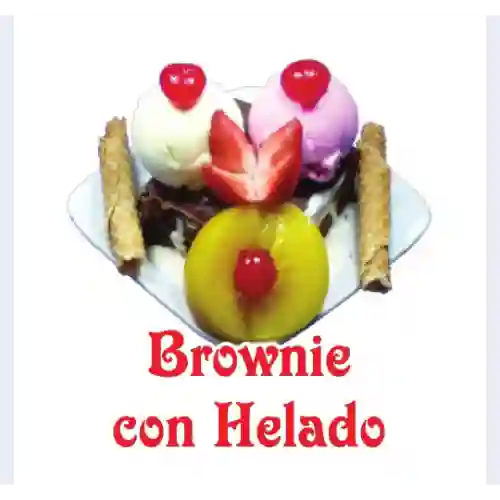 Brownie con Helado