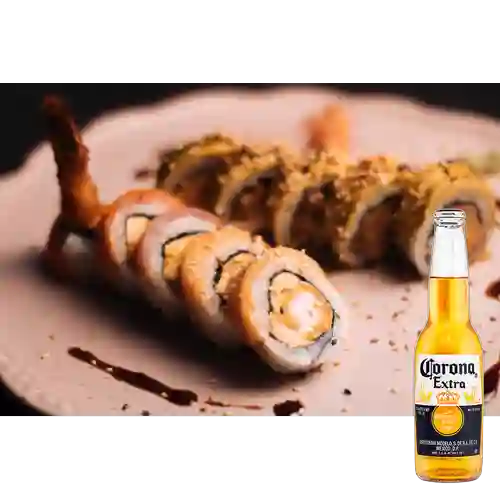 Combo Roll Sake Tempura + Corona 350 ml