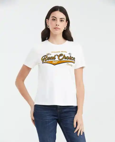 Camiseta Graphic Tee Crudo Prístino Claro XS Chevignon