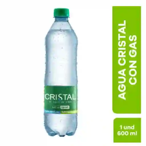 Agua Cristal Con Gas 600 Ml