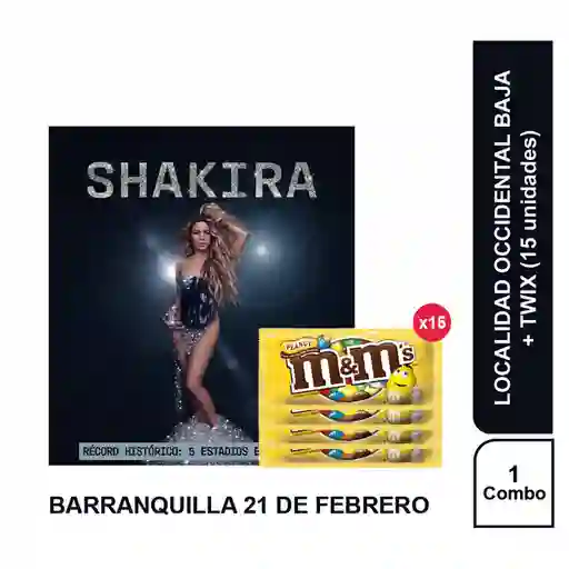 Combo Concierto Shakira Barranquilla Occidental Baja + M&M