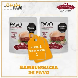 Pavos Del Campo Hamburguesa Pavo