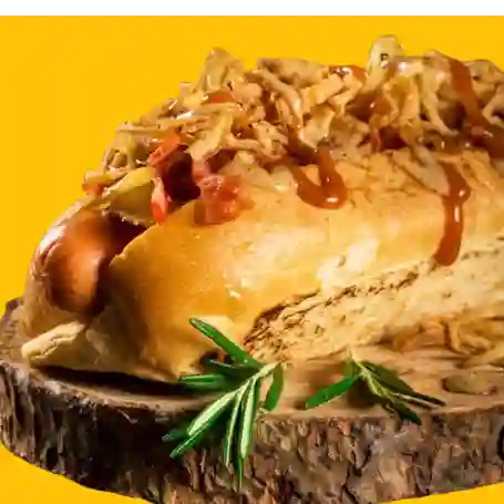 Perro pollo champiñon