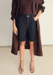 Bermuda Camilla Tejano Soft Talla 38 Mujer Mango