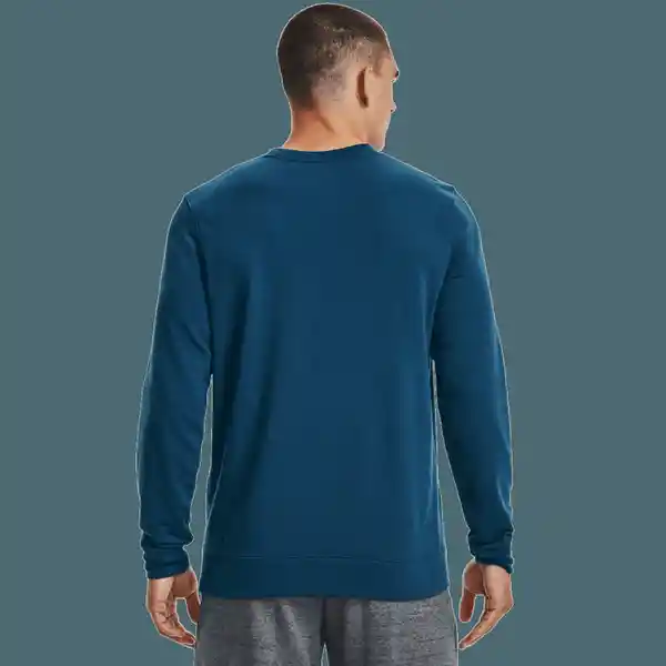 Under Armour Camiseta Rival Terry Logo Crew Hombre Azul LG