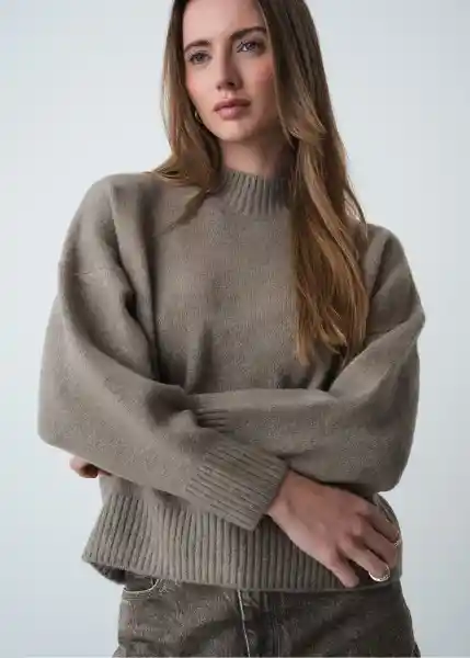 Tejido Mujer Gris Rocoso Claro Talla L Naf Naf