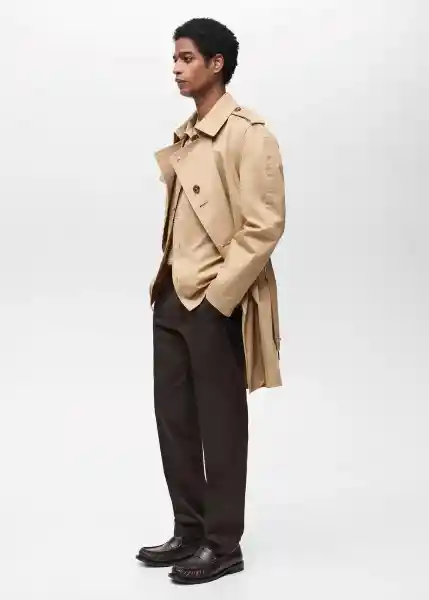 Abrigo Parka Tango Camel Talla M Hombre Mango