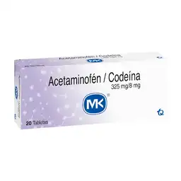 Acetaminofén / Codeína Tabletas (325 mg/8 mg) 