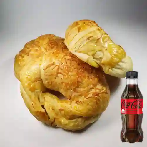 Combo Croissant Queso + Coca Cola Sin Azúcar 250 ml