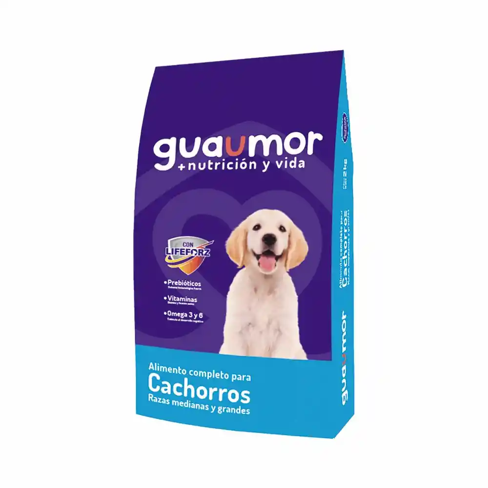 Guaumor Alimento Para Perro Cachorro Raza Mediana y Grande 2 Kg