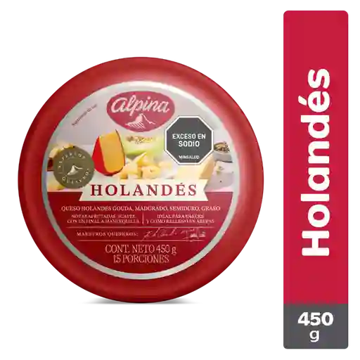 Queso Holandés Alpina Bloque 450 g