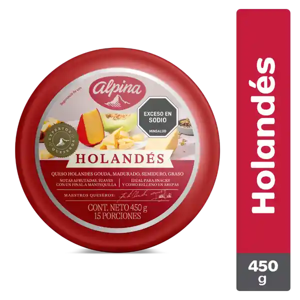 Queso Holandés Alpina Bloque 450 g