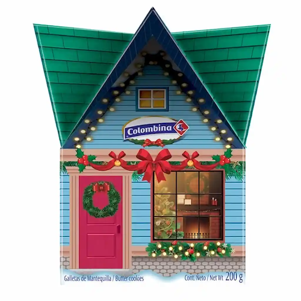 Colombina Galletas de Mantequilla Casita Navidad