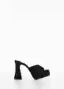 Sandalias Mule Negro Talla 39 Mujer Mango