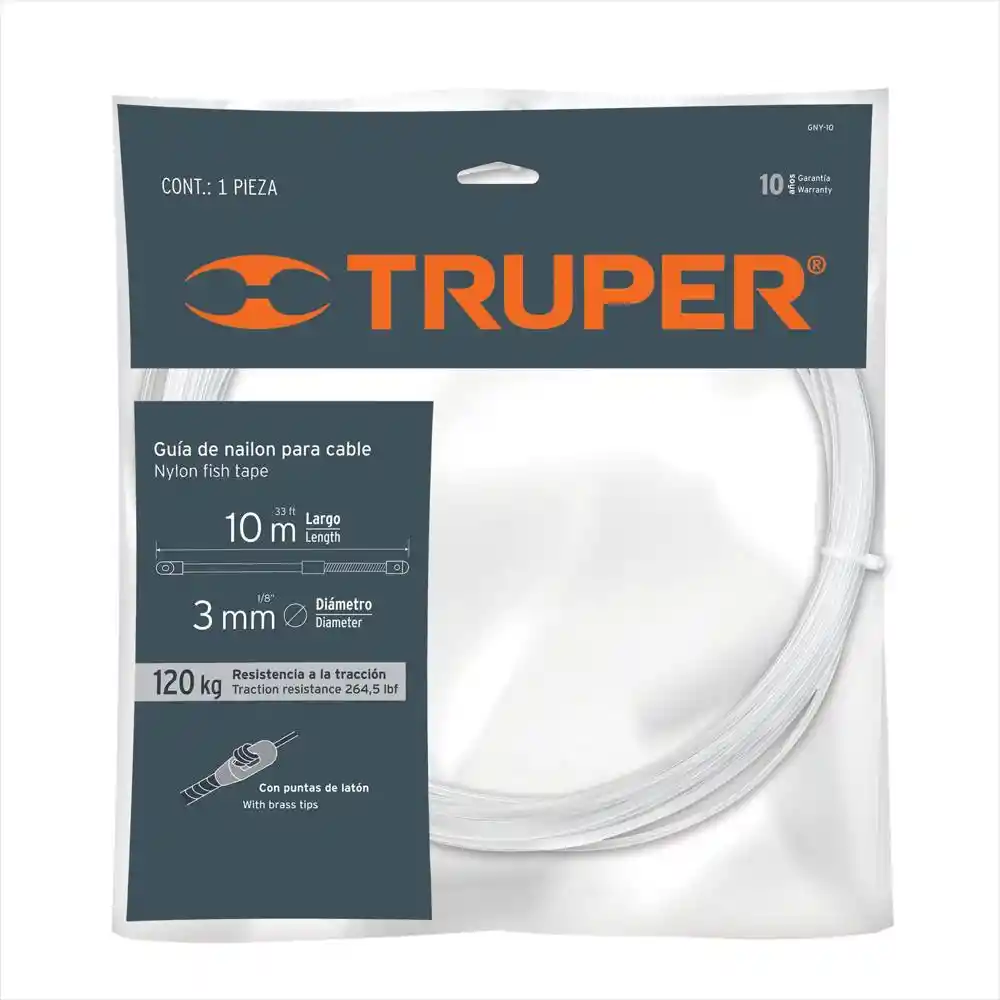 Truper Sonda Nylon Para Cable 10 m