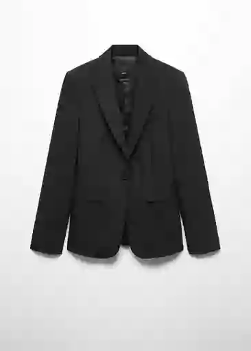 Blazer Americana Boreal Negro Talla 34 Mujer Mango