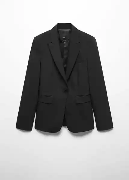 Blazer Americana Boreal Negro Talla 34 Mujer Mango