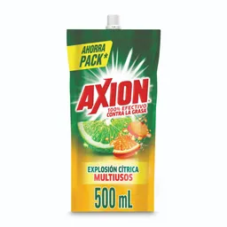 Lavaplatos Líquido Axion Explosión Cítrica Doypack 500 mL