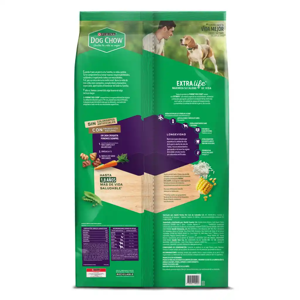 Comida para perro Dog Chow mayores a 7 años (Senior Longevidad) x 17 kg