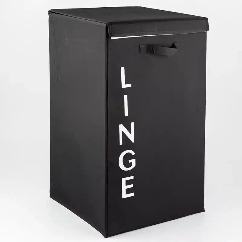 5Five Cesta Ropa Negro Plegable 105665