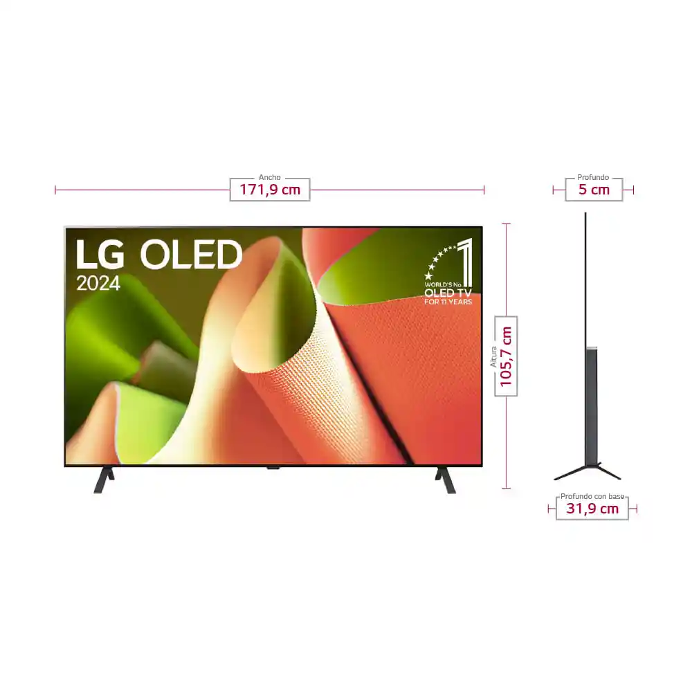 Televisor Lg 77" Oled Uhd 4k Smart Tv Webos 24 Oled77b4