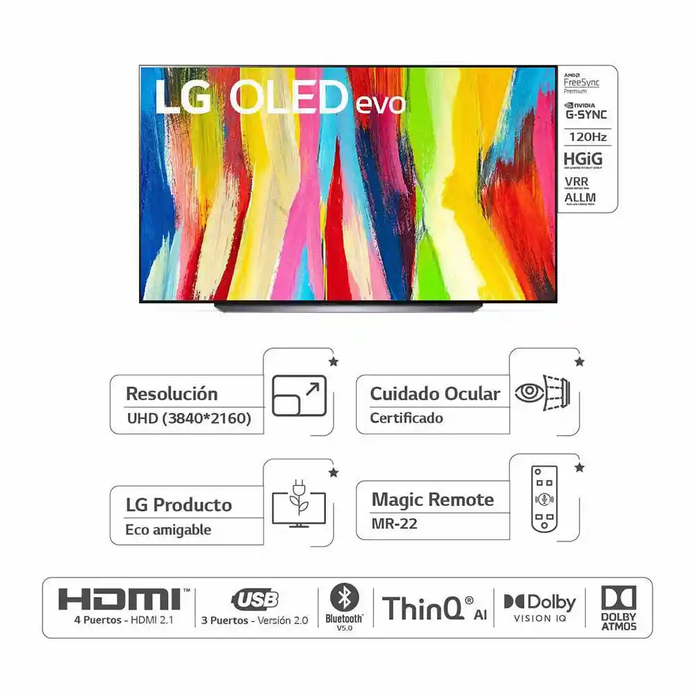 Televisor Lg 83 Pulgadas Oled Uhd4k Smart Tv Oled83c2psa