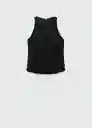 Top Igu Negro Talla L Mujer Mango